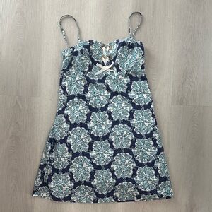 Lilly Pulitzer Blue and Teal Patterned Dress
